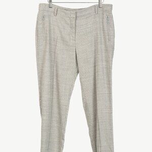 Akris Punto Grey Polka-Dot Wool-Flannel Slim Trousers